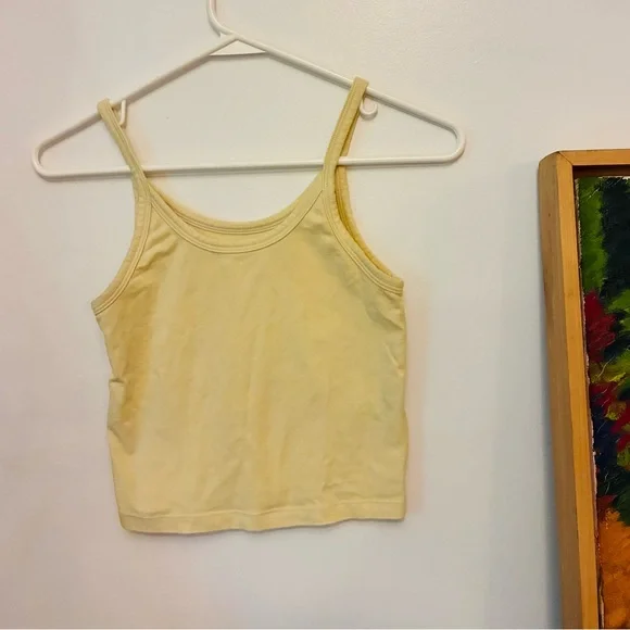Arq + Dazed But Amazed collab Cropped Tank Top in Yellow size small - Picture 3 of 5